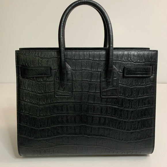 Saint Laurent Small Croc Embossed Sac de Jour - Picture 3 of 14